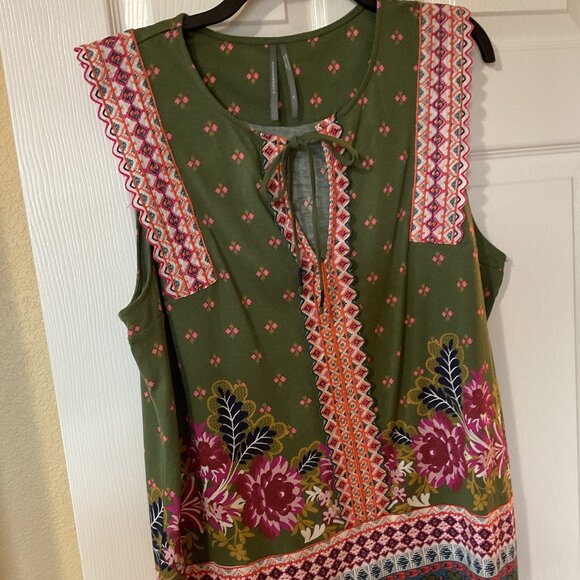 NWOT Anthropologie cap sleeve top XL - Picture 2 of 7